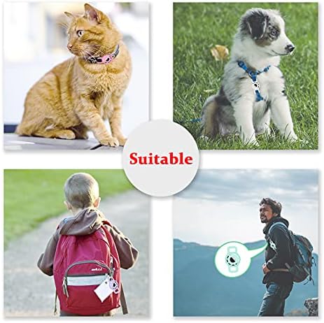 for Air tag Cat Collar Holder for Apple Air Tag, 2 Pack of Pet Collar Holder for Cat and Small Dog Collar Within 1/2 inch and 2 Pack Protector for Air Tag