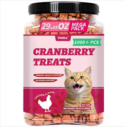 Wellix 29.45 oz Urinary Tract Cat Treats, Cranberry & D-Mannose for UT Aid