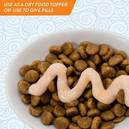INABA Churu Cat Treats, Grain-Free, Lickable, Squeezable Creamy Purée Cat Treat/Topper with Vitamin E & Taurine, 0.5 Ounces Each Tube, 48 Tubes (4 per Pack), Chicken with Shrimp Recipe