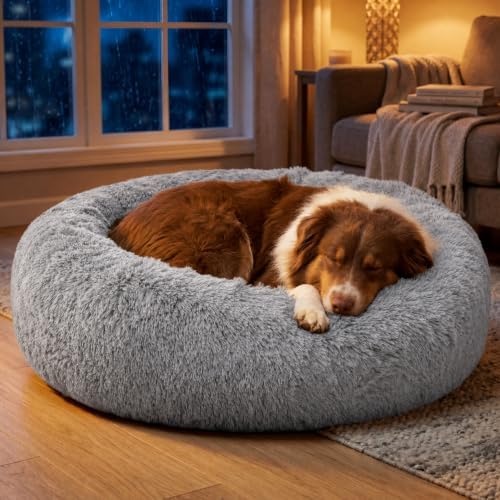 Bedsure SupportMax™ Calming Dog Beds Large Sized Dog Washable Pet Bed,36in