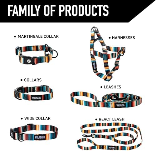 Wolfgang Heavy Duty Martingale Dog Collar with Quick Release Nylon Buckle for Walking & Training, LostArt Print, Extra Large