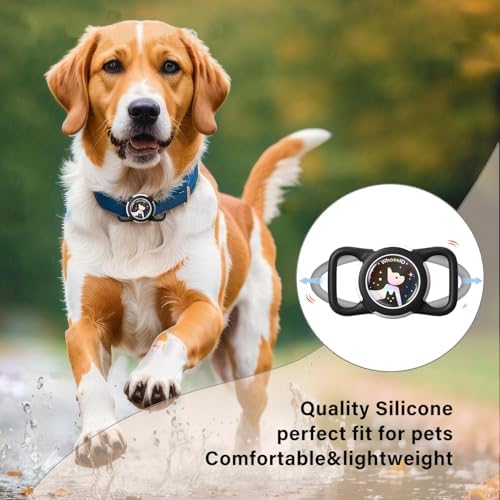 Waterproof AirTag Holder for Dog Collar, Soft Slide-On Dog AirTag Holder