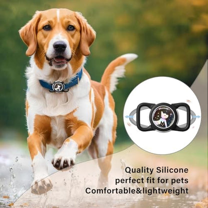 Waterproof AirTag Holder for Dog Collar, Soft Slide-On Dog AirTag Holder