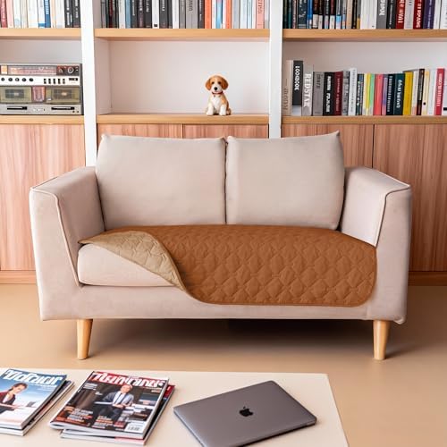 gogobunny Waterproof Loveseat Cover, Reversible Dog Cat Blanket for Couch