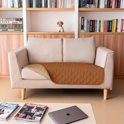 gogobunny Waterproof Loveseat Cover, Reversible Dog Cat Blanket for Couch