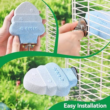 Parrot Perch Nails & Beak/Toe Grinding Stone Bird Perch for Cage 2 Pack