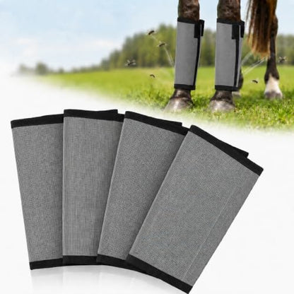 Fly Boots for Horses Set of 4 - Breathable Mesh Equine Leg Protection,Anti-Sag Stay-On Horse Fly Boots,Reduces Stomping & Fatigue,UV-Block, Adjustable Fit for Medium to Large Horses