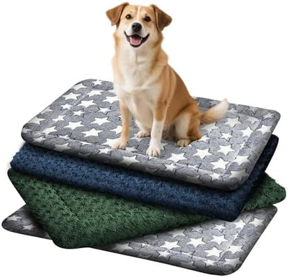 4 Pcs Dog Crate Pad Washable Cat Dog Pet Bed Medium Mat 36 inch Color Blend