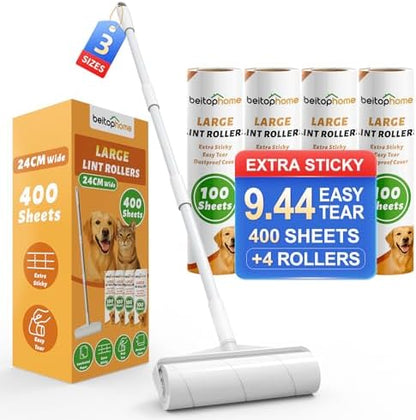 9.45” 400 Sheets Large Lint Roller for Pet Hair