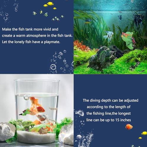 onesimcr Floating Fish Tank Decorations, Aquarium Decorations, Lovely Diver Fish Tank Decorations, Floating Device Fish Tank Accessories，Suitable for All Kinds of Fish Tanks(Light Green)…