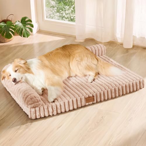 Orthopedic Large Dog Bed Furry Pet Bed, Washable Cover 48''X30''