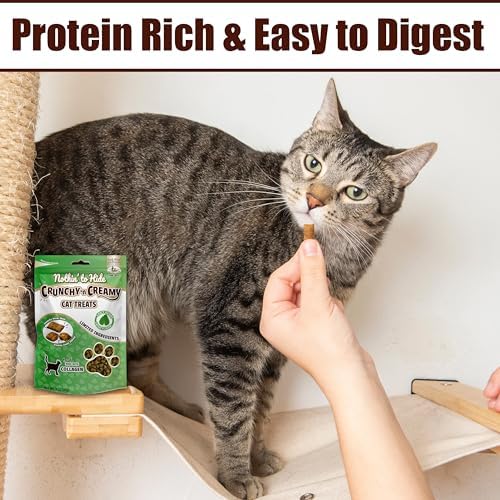 Fieldcrest Farms Collagen Cat Treats, Catnip, Crunchy & Creamy, 3 oz Pouch