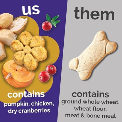 Fruitables Baked Dog Treats, Low Calorie Treats, Chicken & Cranberry, 12oz