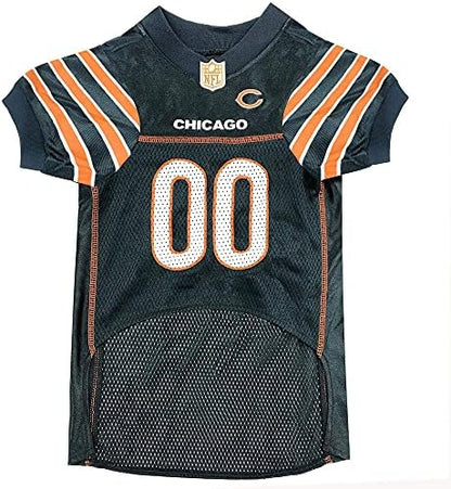 Pets First NFL Chicago Bears Dog Jersey, Size X-Small, Football Shirt Costume for Pet, Dog Sports T-Shirt, NFL Team Clothing for Cats, Licensed Pet Apparel Available in 7 Sizes and 32 Teams