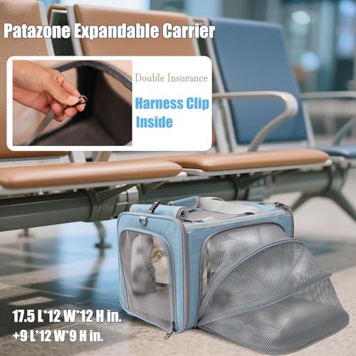 Small Dog Carriers Airline Approved,Blue Cats Travel Bag,Personality,Expandable,Ventilated,Sturdy Pets Carriers Rabbits Bunny Puppies Cage Small Animals Outdoor Carry Kennel