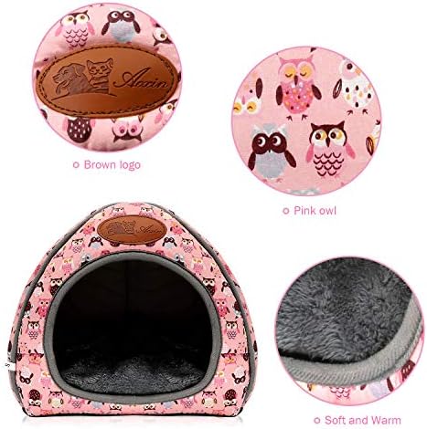 Guinea Pig Bed Hideout, Washable Hamster Cave for Small Animals