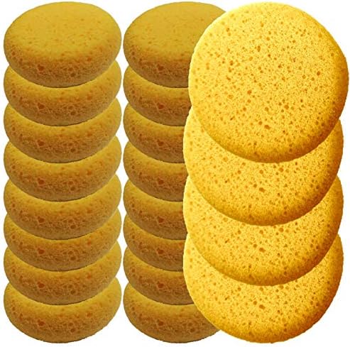 20 PCS Tack Sponges, High Elasticity Saddle soap for Leather, Medium Hole high Water Absorption Saddle soap Diameter 2.83, Height 1.18IN, Suitable for Crafts, Ceramics, Household Use & More