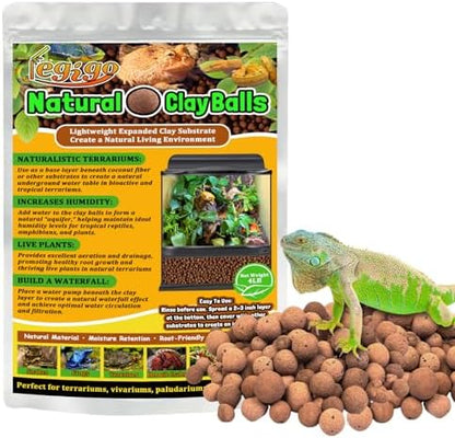 Legigo 4 LB Organic Expanded Clay Balls Terrarium Substrate for Reptiles