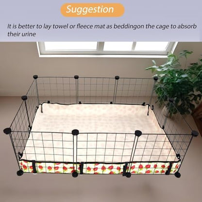 Guinea Pig Cage Liner，Washable Waterproof Oxford Cloth Cage Liners for Small Animals,Hamster Chinchilla Hedgehog Rabbit and Other Small Animals Not Include Cage(28x42 inches)
