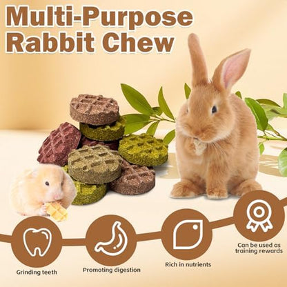 PINVNBY 10PCS Bunny Chew Toys Small Animal Molar Snacks for Teeth Rabbit Treats for Hamster, Chinchilla, Guinea Pig, Squirrels, Gerbils and Small Animals
