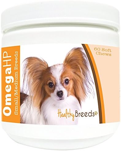 Healthy Breeds Papillon Omega HP Fatty Acid Skin and Coat Support Soft Chews 60 Count