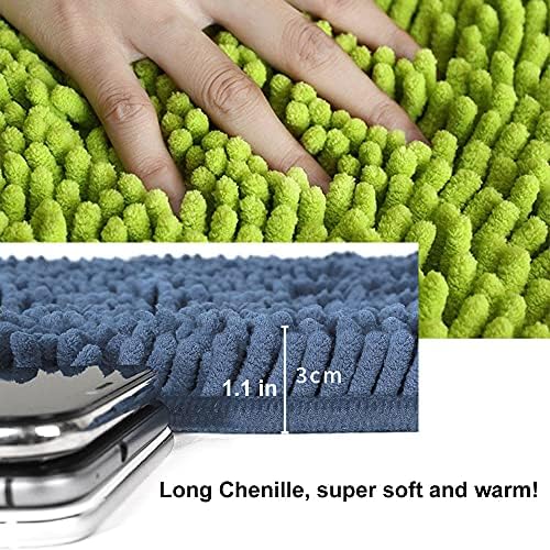 Oncpcare Guinea Pig Fleece, Cage Liner, Washable Non-Slip Mat（Blue）
