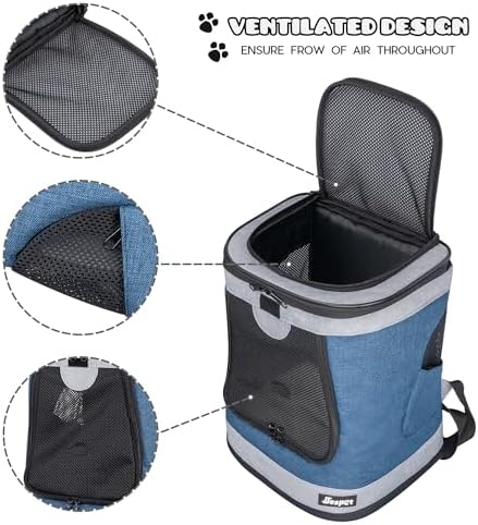 Jespet Soft Pet Carrier Outdoor Backpack for Small Dog