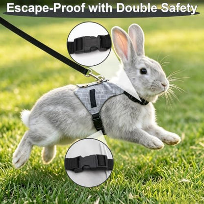 Hypeety Multipurpose Rabbit Vest Harness and Leash Set Adjustable Vest, S