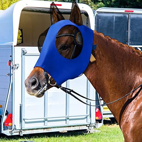 Frienda 4 Pcs Horse Fly Mask with Ear, Large, Multicolor