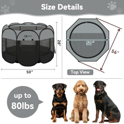 Siedihit Playpen for Extra Large Dog Cat, Dogs Tent Crate Cage