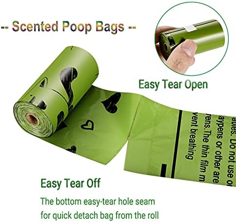 Dog Poop Bags Rolls with Dispenser Extra Thick Leak Proof 280Ct Scented