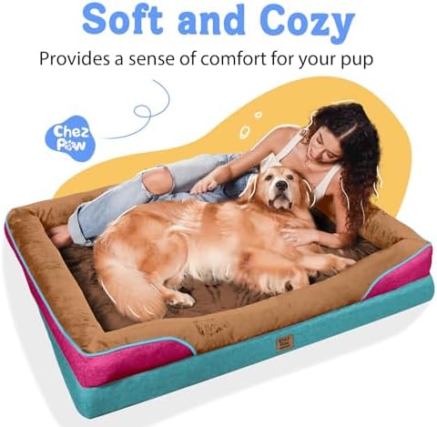 Chez Paw Waterproof Orthopedic XL Dog Bed for Large and Extra Large Dogs