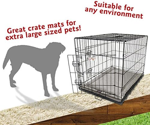 Majestic Pet Dog Crate Mat - Machine Washable Soft Plush Pet Bed Pad for Crates & Kennels | USA Crafted | 48"x30" Villa Vintage