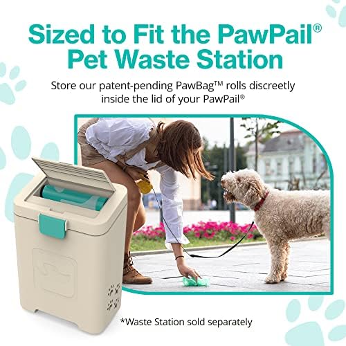 PawPail Scented Poop Bags For Dogs - 1 Roll of 200 Standard Size Dog Waste Bags - Mild Floral Scent - Leakproof & Durable - For Pet Waste Station