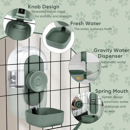 Lemtrflo 28oz Rabbit Water Bottle Dispenser, Bunny Cage Water Bowl