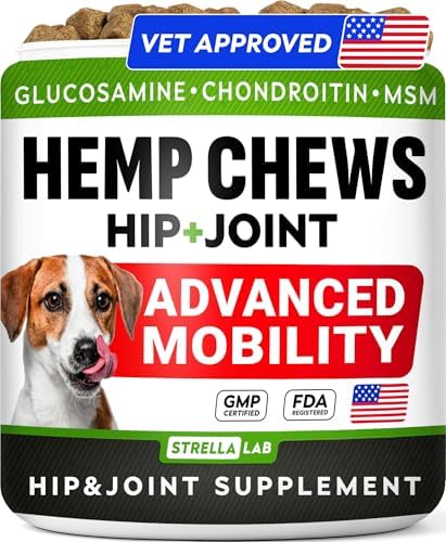 Advanced Joint Hemp Chews for Dogs Mobility - Hip & Joint Pain Relief Chews