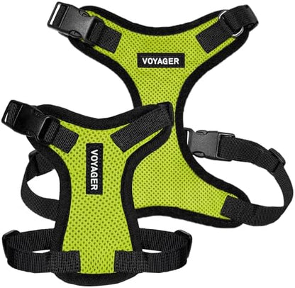 Voyager Step-in Lock Dog Harness - Lime Green/Black Trim, Large