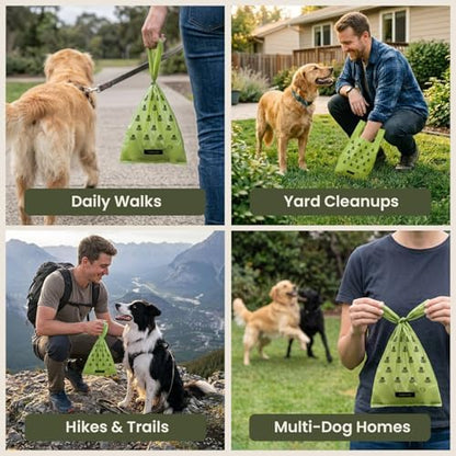 Pogi's 300 Unscented Dog Poop Bags with Handles - Earth-Friendly, Leak-Proof, Ultra Thick, 4+ Month Supply (Pack of 2)