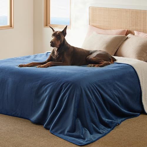 Bedsure Waterproof Blanket for Bed Soft Sherpa Fleece Throw,King 108"x86"