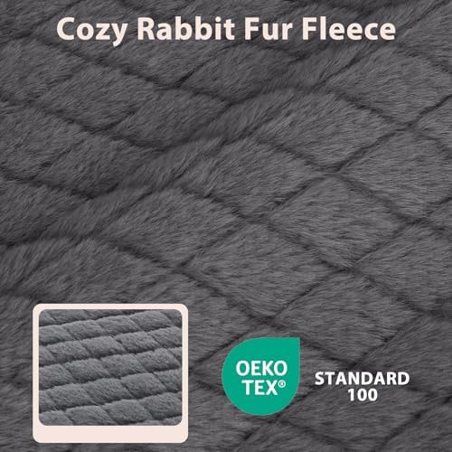 JOEJOY Orthopedic Dog Bed for Large Dogs, Washable Dog Crate Bed Large Sized with Removable Cover, Egg Memory Foam Big Pet Beds, Grey, 35"x22"