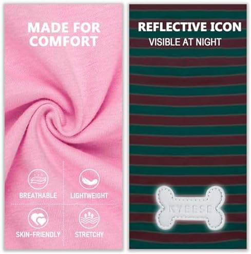 KYEESE 2Pack Cotton Dog Shirt for Small Dogs Soft Striped Tank Top