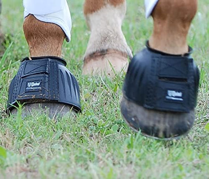 CASHEL Rubber Bell Horse Boots, Black, X-Large