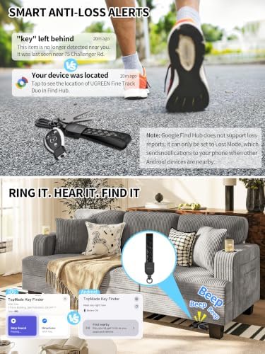 Smart Keychain Tracker (iOS & Android), Universal Car Key Chains Finder