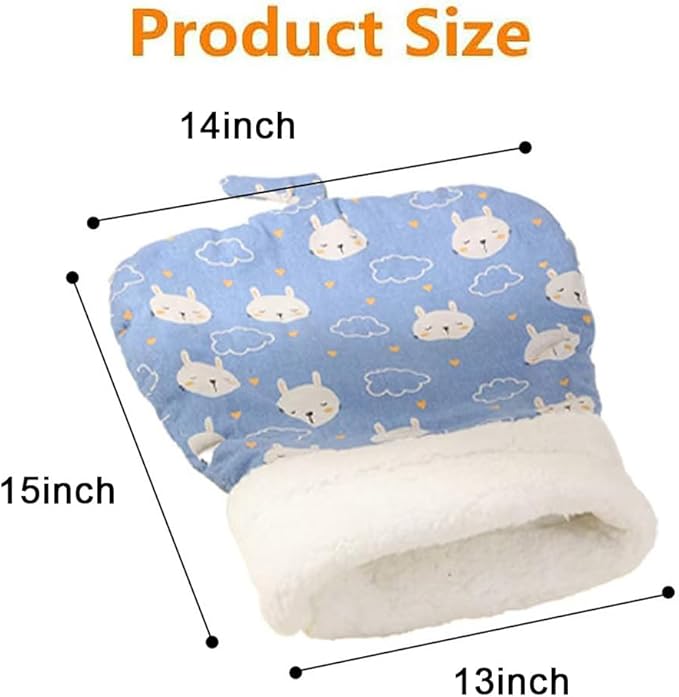 2PC Cat Sleeping Bag for Indoor Cats,Cat Sleeping Bag,Cozy Pet Nest for Cats, Winter Washable Wrap Pet Snuggle Sack for Kitten Puppy(Blue+Yellow)