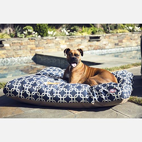 Majestic Pet Rectangular Dog Bed, Small, 27x20x4 in, Washable, Red