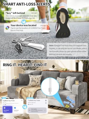 Smart Keychain Tracker (iOS & Android), Universal Car Key Chains Finder