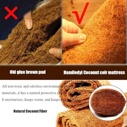 Hamiledyi Reptile Carpet 118"L x 16"W Natural Coconut Fiber Tortoise Carpet