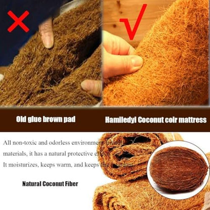 Hamiledyi Reptile Carpet 118"L x 16"W Natural Coconut Fiber Tortoise Carpet