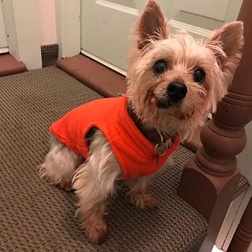 Gooby Fleece Vest Dog Sweater, Pumpkin, Medium