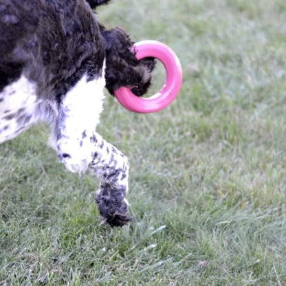 Mutty Dog Chew Ring - Made in USA Dog Toys for Chewers - One Meal Donated to Shelters per Toy - Durable Rubber Puppy and Adult Dog Toy - Non-Toxic 100% Food Grade Materials